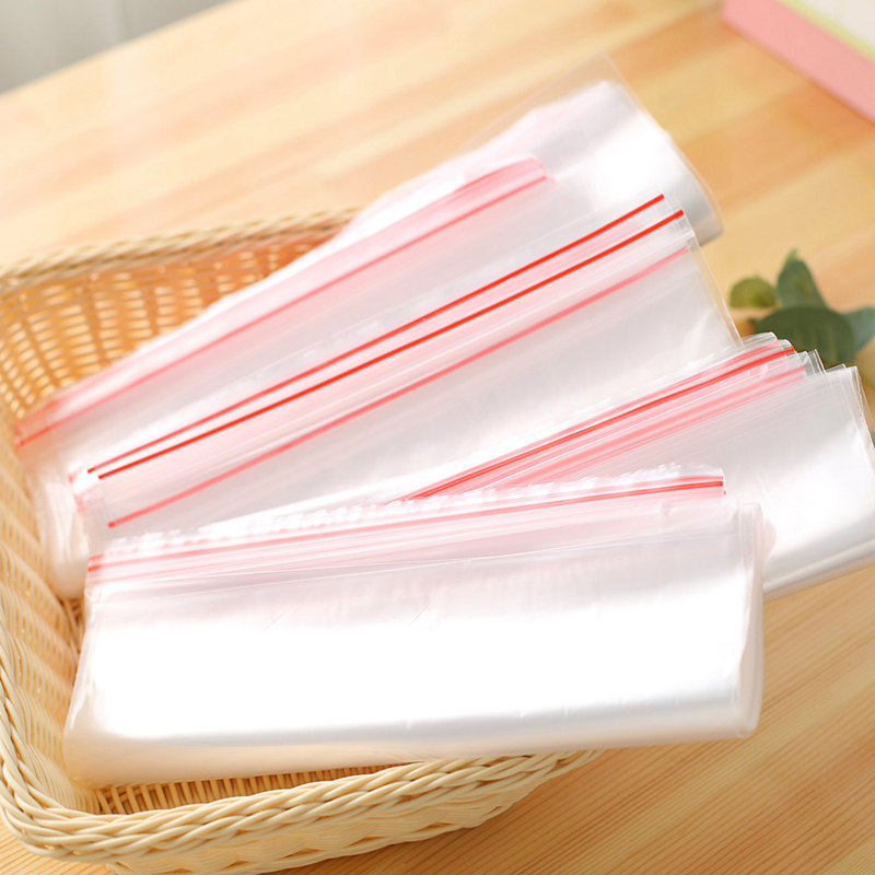 100个装 得力3029包装袋10号大号自封袋防水密封封口袋物件收纳整理