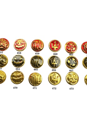 999黄金文玩金标星月菩提绿松石猴头镶嵌封底厚款金钉457-474厚