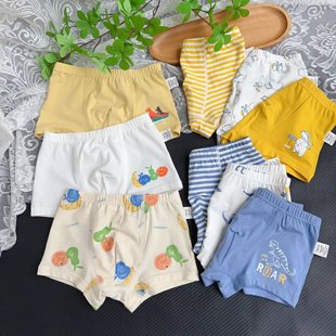 100-160码 A类儿童内裤男童纯棉平角短裤 卡通软透气宝宝四角裤衩