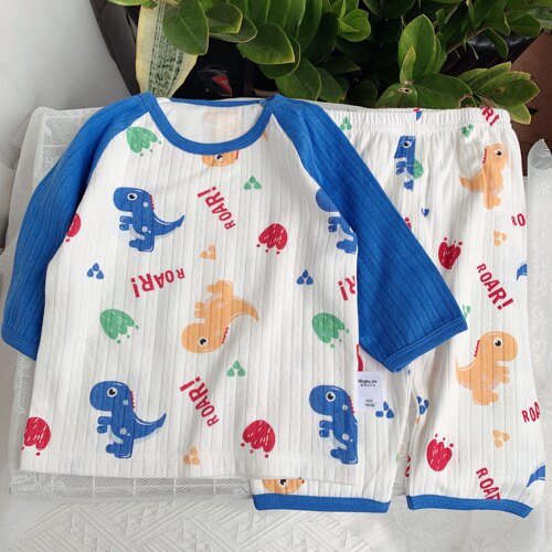 呼吸棉韩版纯棉夏季七分袖家居服