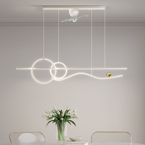 2025新款极简风扇一体餐厅吊灯