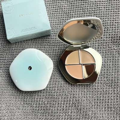 彩棠三色遮瑕盘遮瑕膏三文鱼色遮盖泪沟黑眼圈斑点痘印4.0新版