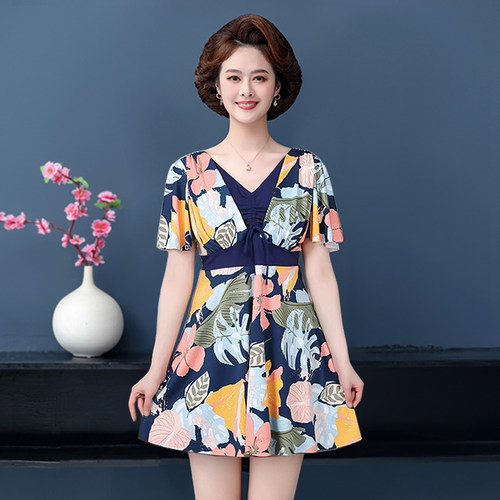 女士妈妈款分体裙式泳衣