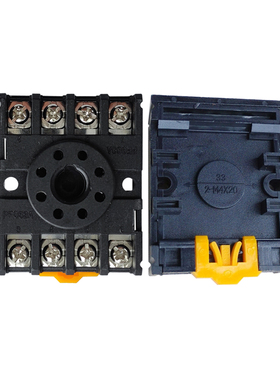 PF083A圆8脚MK2P方插座DH48SAH3-3ASYAH2-Y等时间继电器底座ST3P