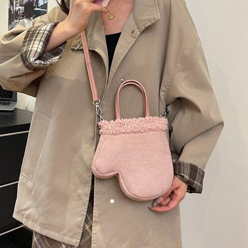 可爱毛绒手套造型女士斜挎包