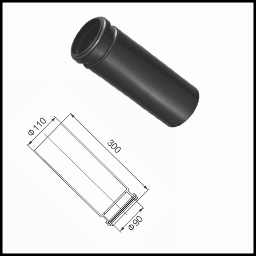 入墙隐藏式水箱配件 壁挂挂墙墙排马桶排污管 90转110下水直排管