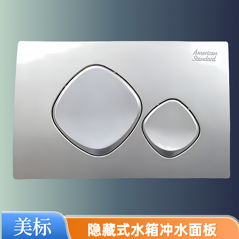 美标挂墙壁挂马桶配件 CP-4004 矮款入墙式水箱面板 冲水按钮按键