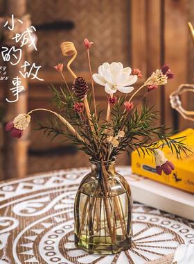 美式干花无火香薰摆件