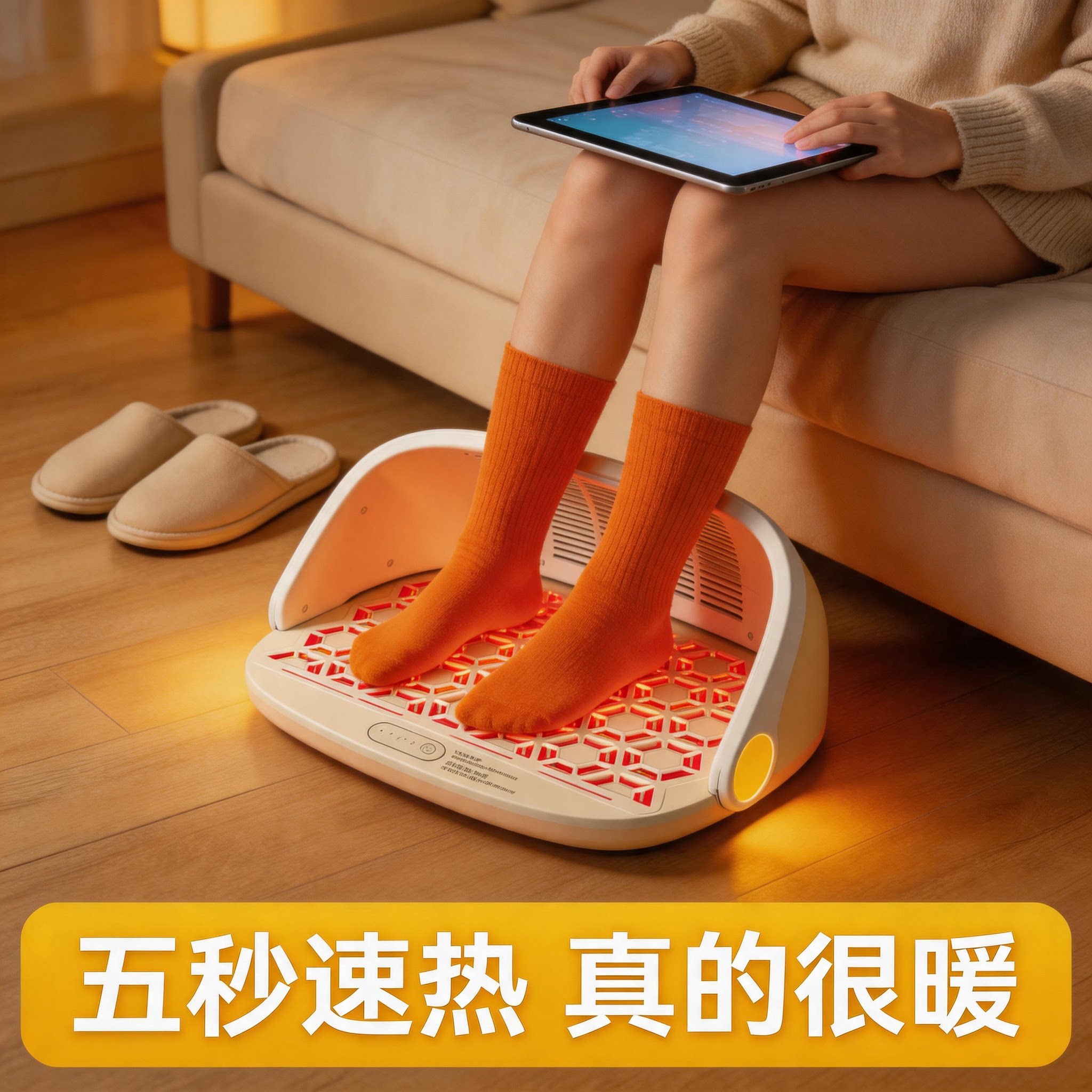 石墨烯暖脚器家用速热静音暖脚神器2026新款暖脚宝冬天脚底加热垫
