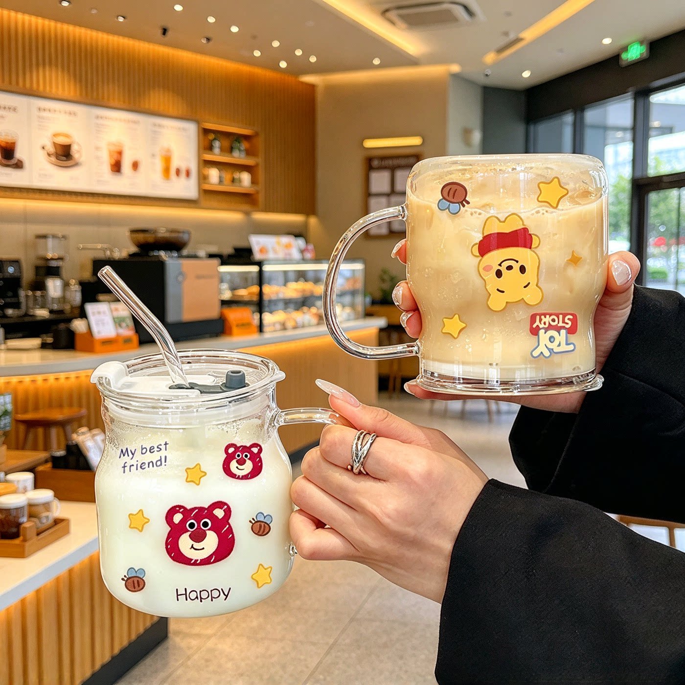 高颜值玻璃杯女生办公室用