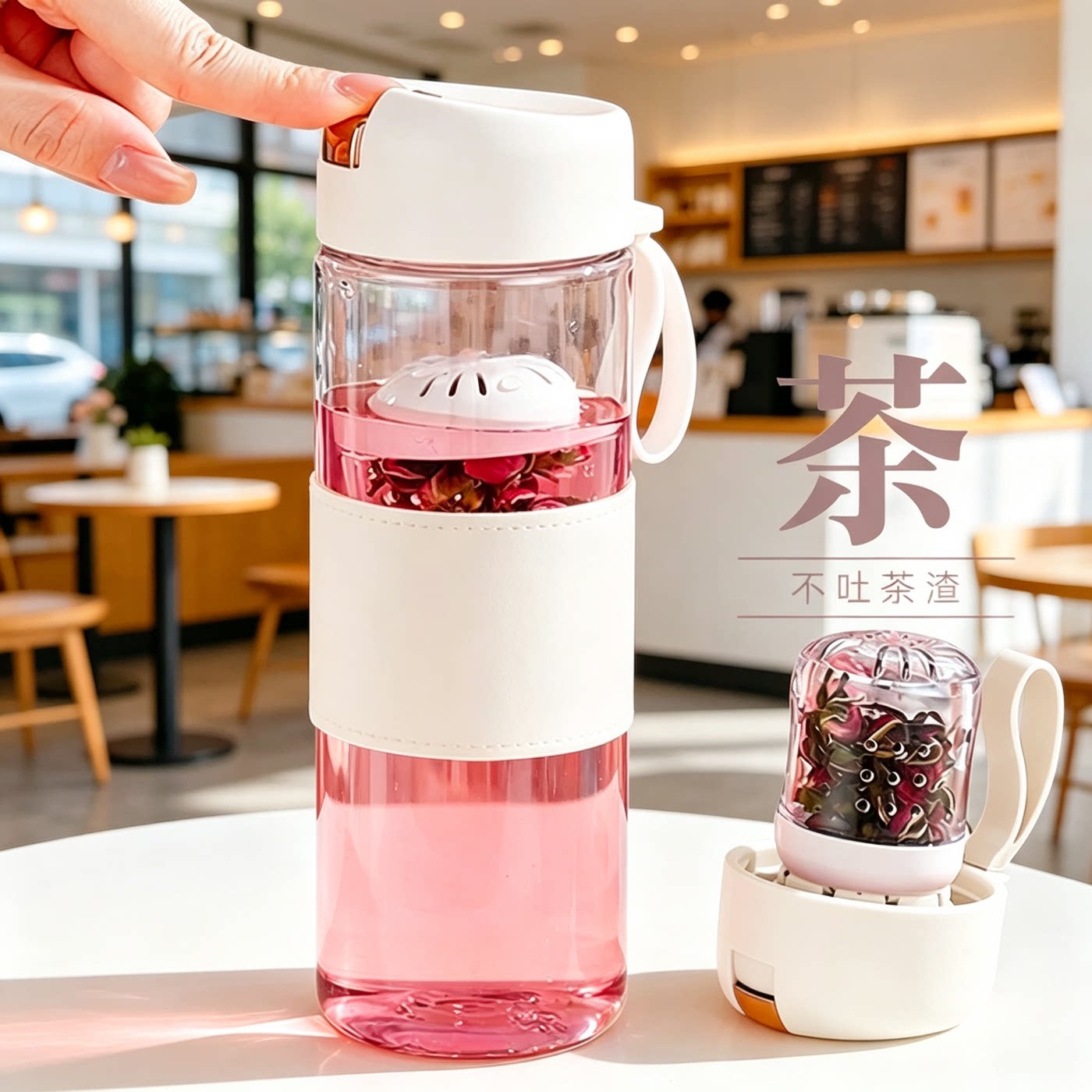磁吸茶水分离办公室泡茶杯