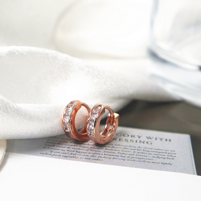 2024年轻奢高级感气质镶钻耳环女