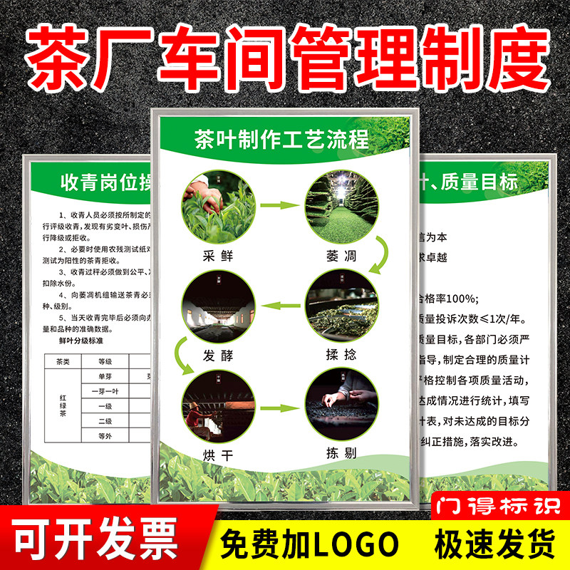 茶厂安全生产管理制度牌