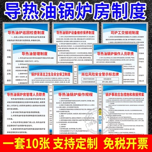 导热油锅炉房安全管理制度牌司炉工交接岗位职责操作规程巡回检查
