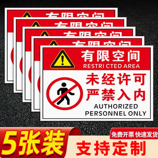 有限空间安全告知牌警示标识牌作业注意事项密闭受限空间禁止进入