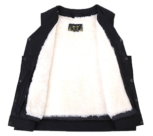 飒泽冬季爸爸装真羊皮马甲中老年男皮毛一体坎肩保暖剪绒羊毛背心