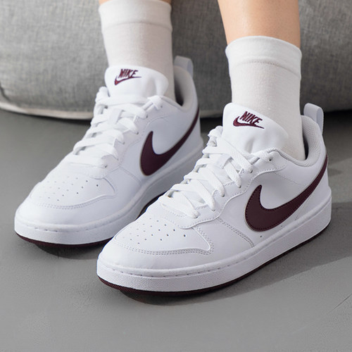 耐克NIKE COURT BOROUGH 男女白橙小白鞋低帮休闲板鞋DV5456-112