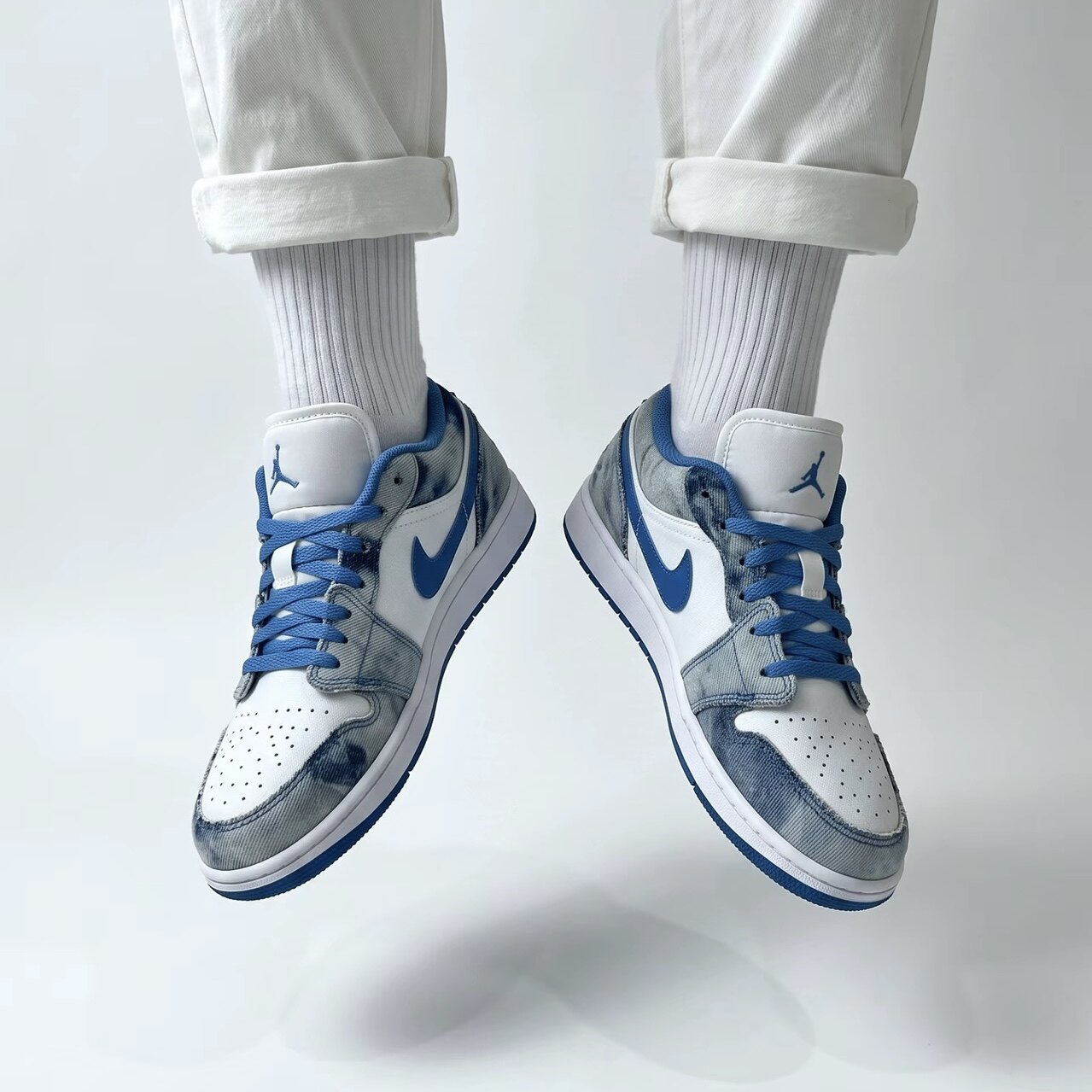 Nike耐克Air Jordan 1休闲鞋板鞋AJ1 GS复古潮流丹宁牛仔蓝DM8947