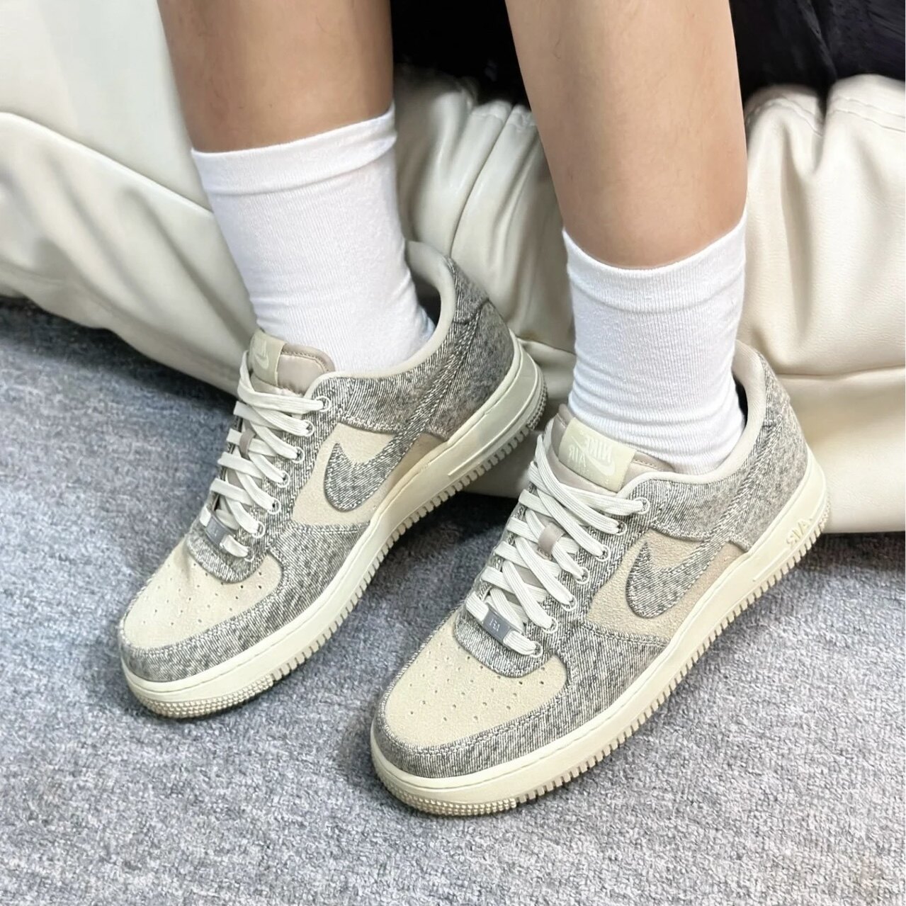 Nike/耐克Air Force 1男女经典厚底透气耐磨休闲鞋板鞋IR0951-201