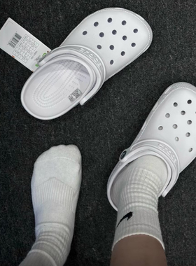 crocs卡骆驰拖鞋凉鞋男女鞋2024春季新款透气舒适洞洞鞋10001-1FT