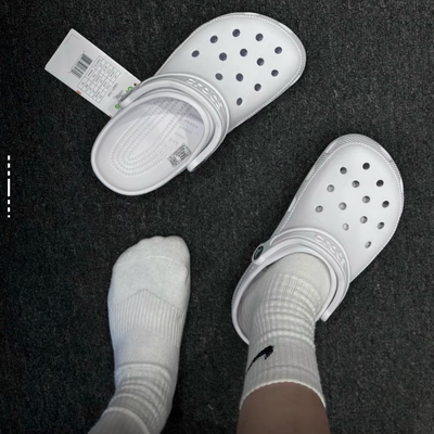 crocs卡骆驰拖鞋凉鞋男女鞋2024春季新款透气舒适洞洞鞋10001-1FT