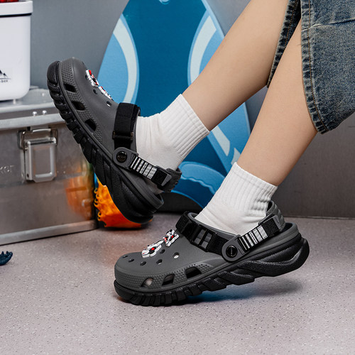 Crocs/卡骆驰 Duet Max Clog 蜗轮 沙滩包头洞洞鞋凉鞋214215-0SE