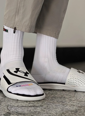 Under Armour/安德玛 Ignite 7沙滩外穿  魔术贴橡胶底 一字 拖鞋