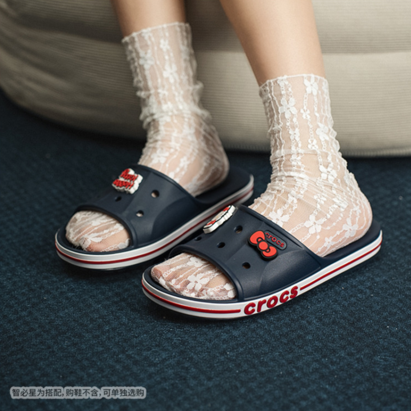 Crocs卡洛驰贝雅卡骆班凉拖夹脚休闲平底沙滩凉拖鞋一字拖205392