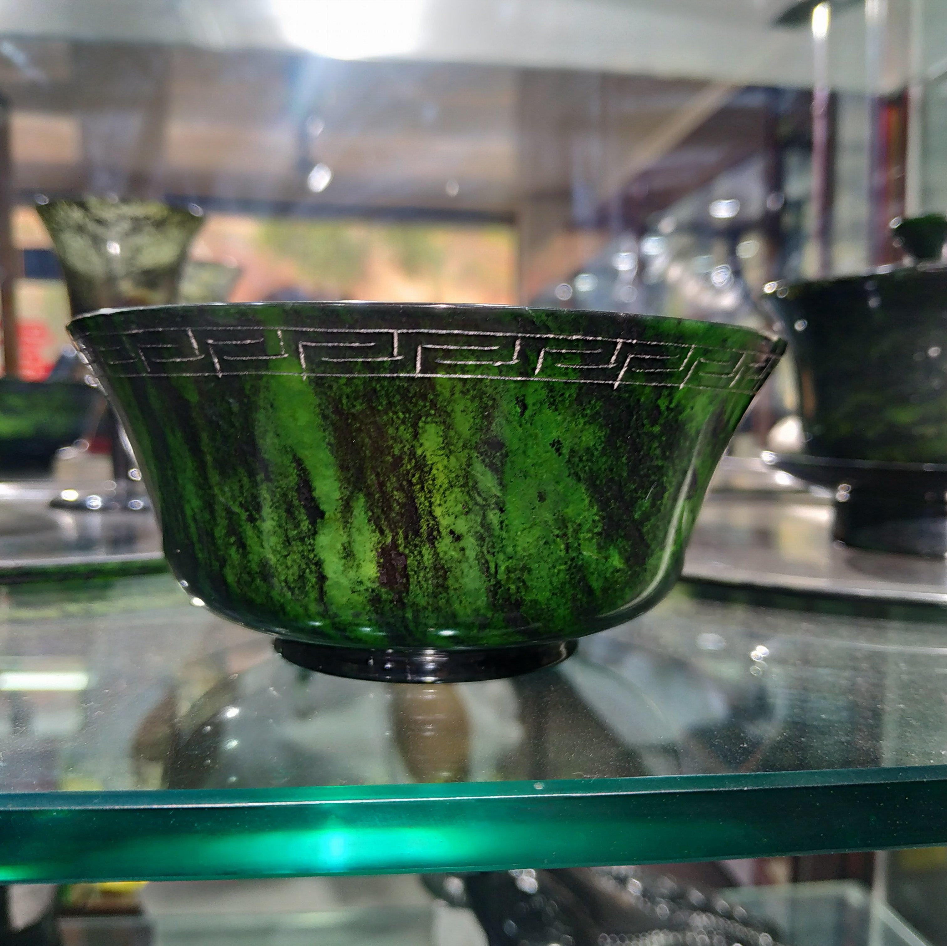 酒泉夜光杯祁连墨玉鸳鸯玉大茶碗大酒杯丝路特产厂家直销全国包邮