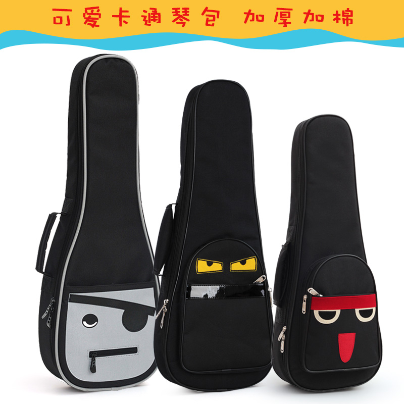 小怪兽尤克里里琴包 个性21 23 26寸乌克丽丽ukulele双肩加棉背包