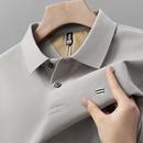 100%纯棉高端polo衫男新款秋冬长袖重磅刺绣翻领T恤宽松休闲上衣