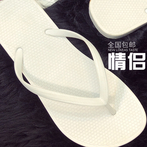 外穿时尚情侣人字拖女男夏季夹脚防滑平底跟浴室沙滩鞋黑色凉拖鞋