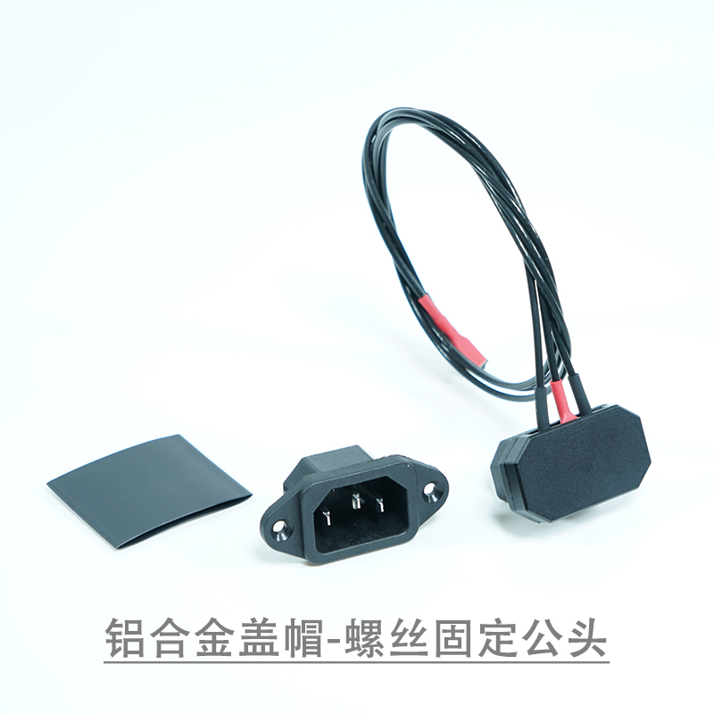 thumbnail for Computer case power extension cord power supply 90 degree elbow extension tinned wire one male and one female