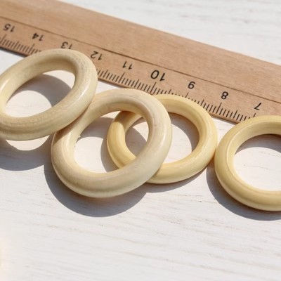 原色本色原木色圆形木环圆环针托手工DIY布艺制作针插辅料配件