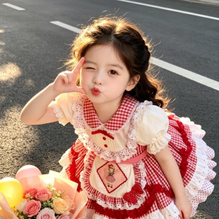 女童2026夏季新款洛丽塔小清新连衣裙宝宝可爱洋气超萌公主礼服裙