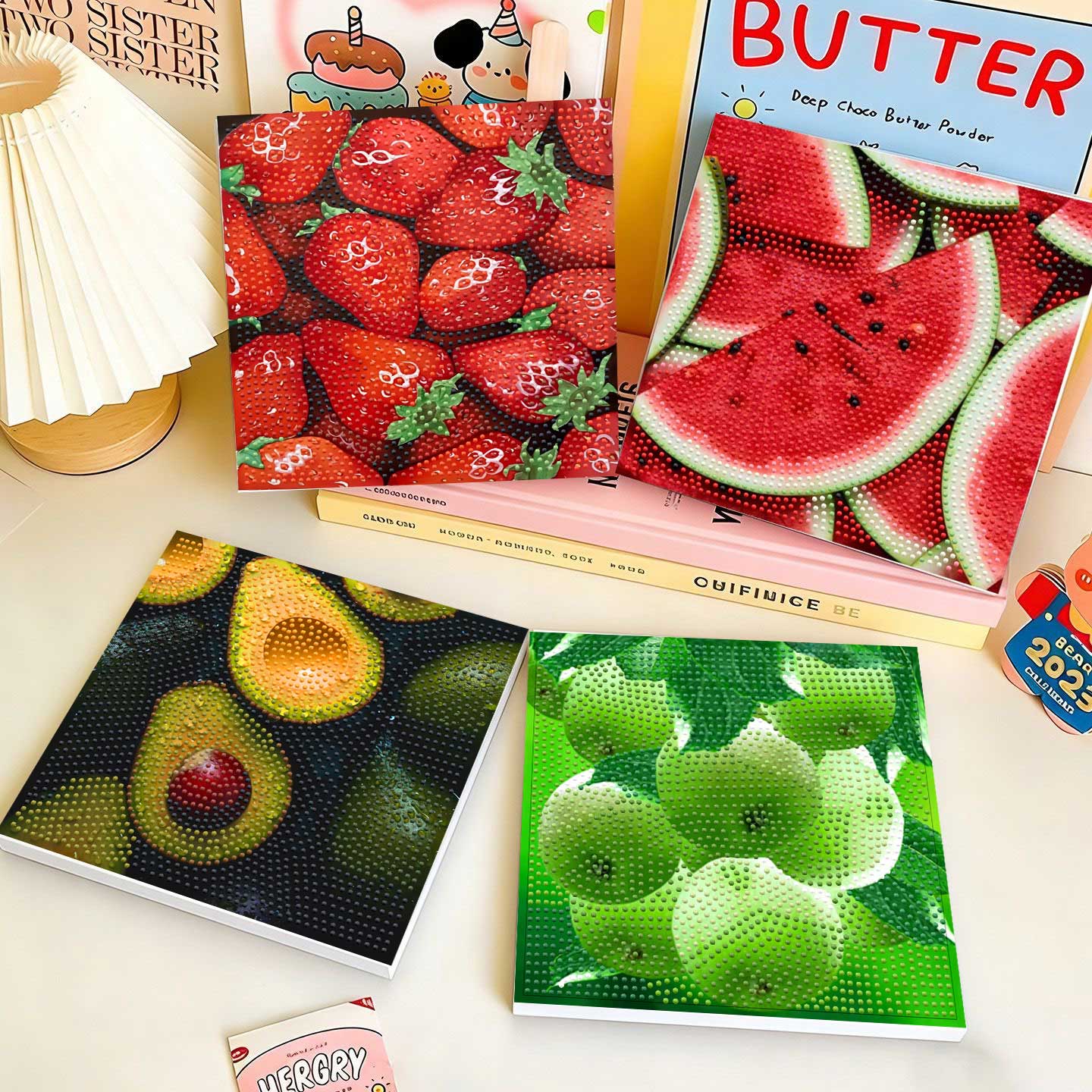 水果系列钻石画DIY手工满钻粘贴钻石画西瓜草莓苹果摆台益智装饰