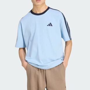 Adidas/阿迪达斯ESSENTIALSPLUS纯棉休闲运动短袖男款KU6448