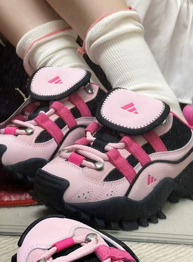 Adidas/阿迪达斯SEEULATER MULE 时尚百搭包头拖鞋女款粉红IH4645