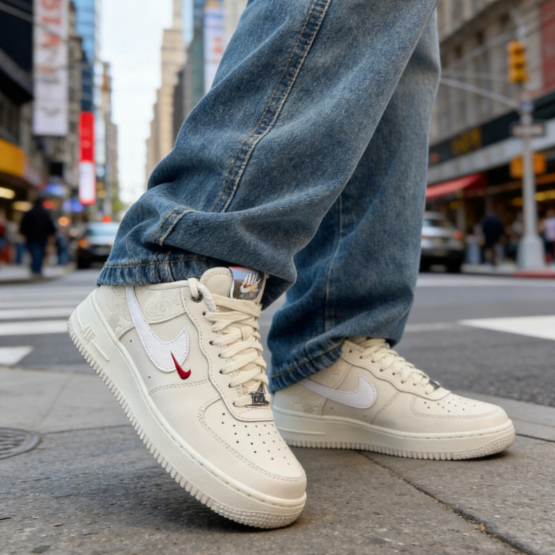 Nike/耐克 Air Force 1'07脱缰系列舒适板鞋男款白色IQ1119-011 - 实物图