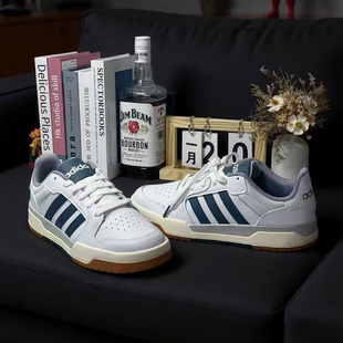 Adidas/阿迪达斯 neo Entrap 舒适低帮板鞋男女同款白黑棕JI2546