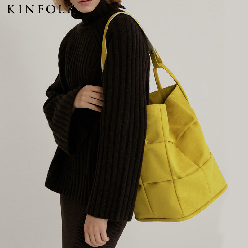 包包女大容量2025潮新款磨砂绒布水桶包宽肩带棋盘格子手提单肩包,箱包皮具/热销女包/男包,水桶包,淘宝优惠券,粉丝福利购,淘宝优惠卷