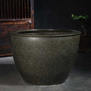 高档景德镇陶瓷养鱼缸荷花缸睡莲缸大号水缸庭院客厅大缸养锦鲤乌