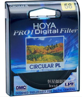 保谷（HOYA）uv镜 CPL偏振镜 PRO1D 58mm CIR-PL 专业超薄偏振镜