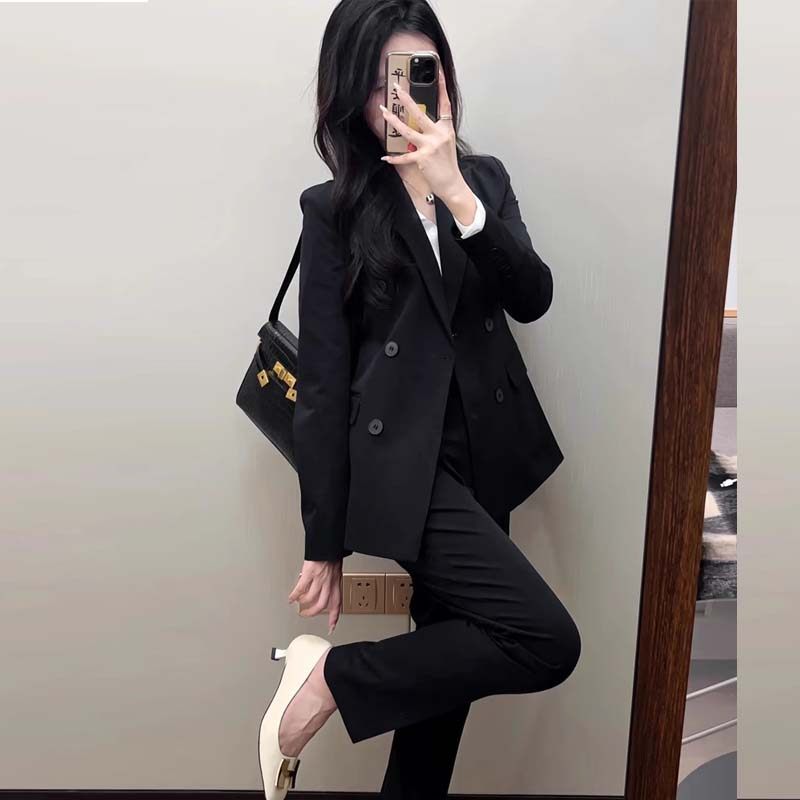 时尚韩版气质修身显瘦西装套装女OL高端春秋新款正装职业面试西服