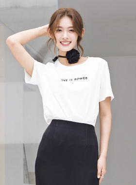 婉甸2026夏季新品光学白短袖T恤1252T24RS4YX