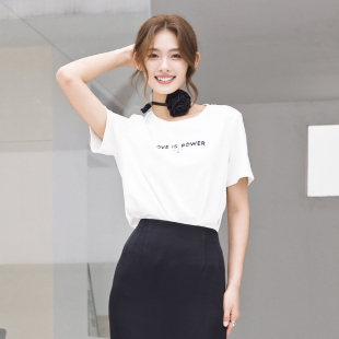 T恤1252T24RS4YX 光学白短袖 婉甸2026夏季 新品