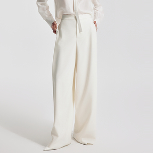 古瓷白精仿羊毛阔腿裤 1251P04ZY1 新品 婉甸2026春季