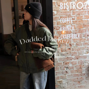 新款  韩版短款棉服2267 日常休闲尼龙夹克小众女装短款上衣女