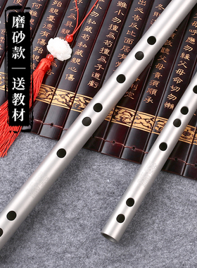 不锈钢笛子304初学简单易吹金属加厚防身d自学e入门g调f竹笛c横笛