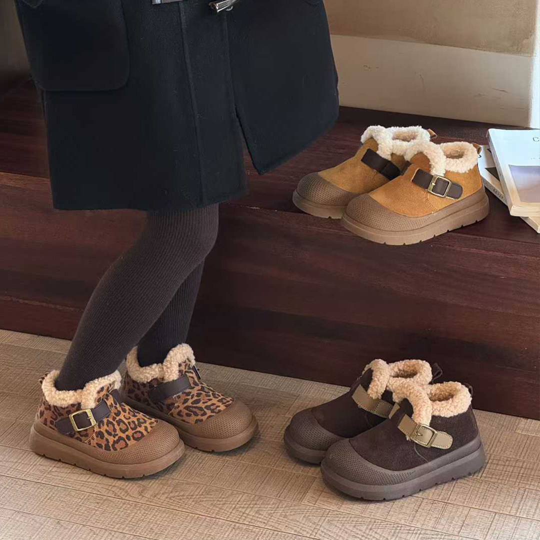 儿童大棉鞋子2025冬季新款加厚绒女童勃肯靴羊毛口保暖防踢男童鞋,童鞋/婴儿鞋/亲子鞋,棉鞋,淘宝优惠券,粉丝福利购,淘宝优惠卷